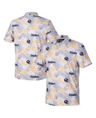 Reyn Spooner - Men's White Pittsburgh Steelers Pua Performance Game Day Polo Shirt