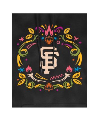 Women's Black San Francisco Giants Día de Muertos Mineral Wash Hoodie Sweatshirt