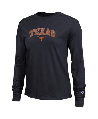 Women's Black Texas Longhorns Arch Over Logo Long Sleeve T-Shirt
