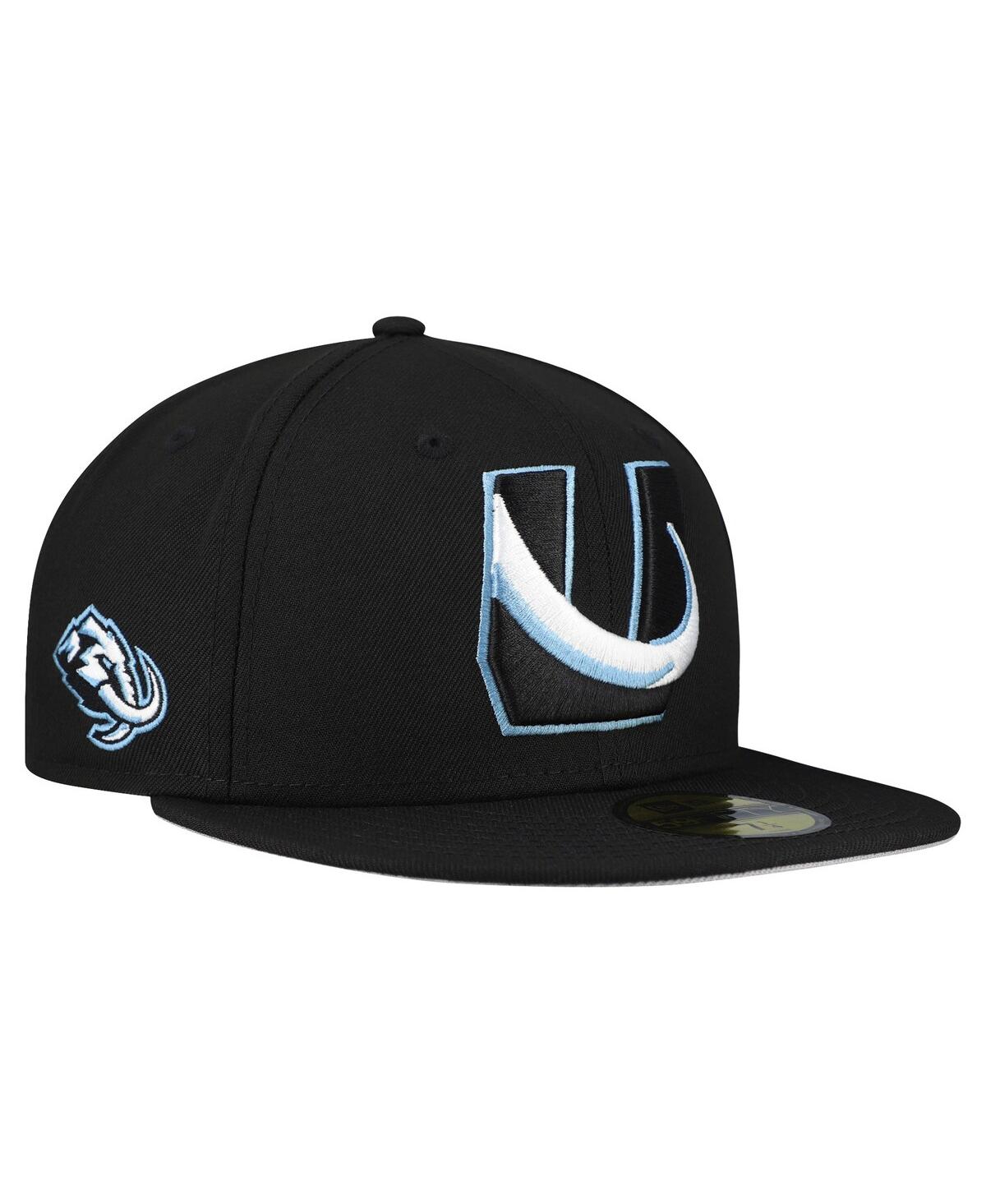 New Era Men's Black Utah Mammoth Team Secondary 59FIFTY Fitted Hat