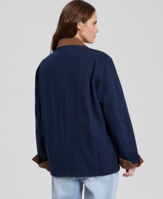 Women's Embroidered Barn Jacket, Macy's Exclusive