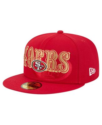 New Era - Men's Scarlet San Francisco 49ers Overlap Wordmark 59FIFTY Fitted Hat