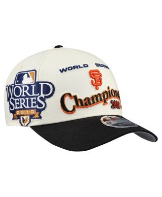 New Era - Men's Cream/Black San Francisco Giants World Series 9FORTY M-Crown A-Frame Adjustable Hat