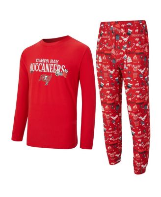 Concepts Sport - Men's Red Tampa Bay Buccaneers Chestnut Long Sleeve Top and Pants Set