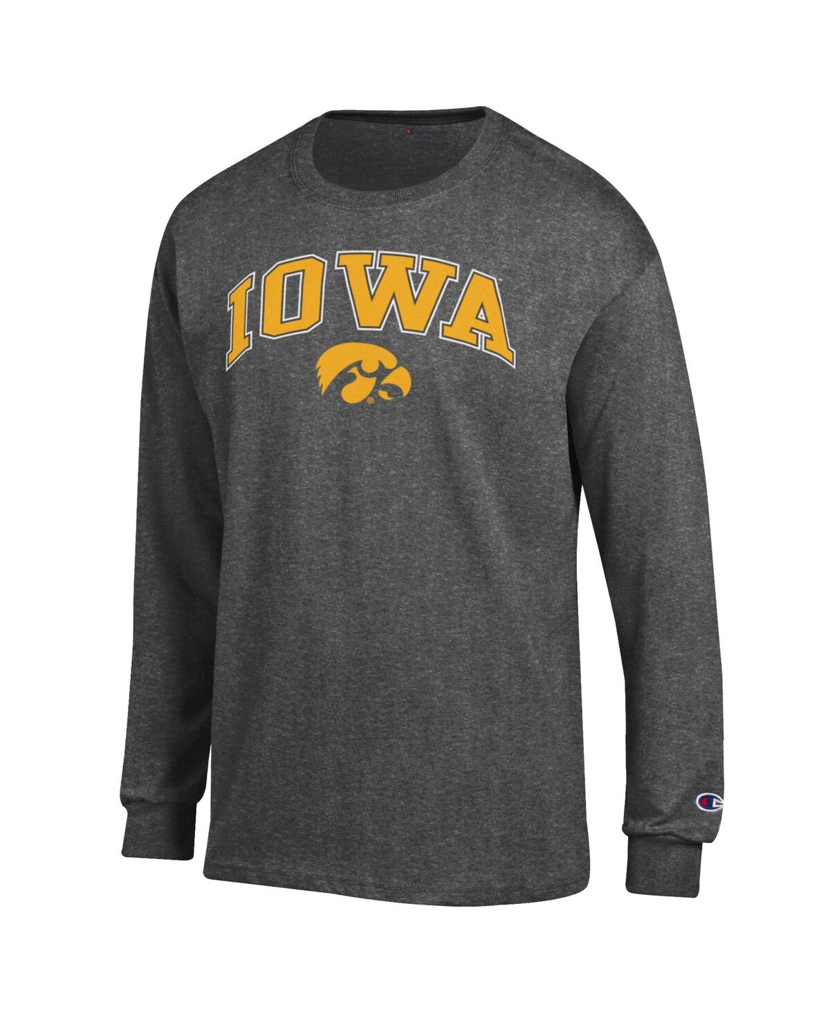 Champion Men's Charcoal Iowa Hawkeyes Arched Logo T-Shirt