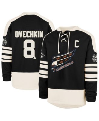 '47 Brand - Men's Alexander Ovechkin Black Washington Capitals Player Name Number Sweep Check Eternal Lacer Sweatshirt