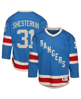 Outerstuff - Big Boys and Girls Igor Shesterkin Blue New York Rangers Centennial Replica Jersey