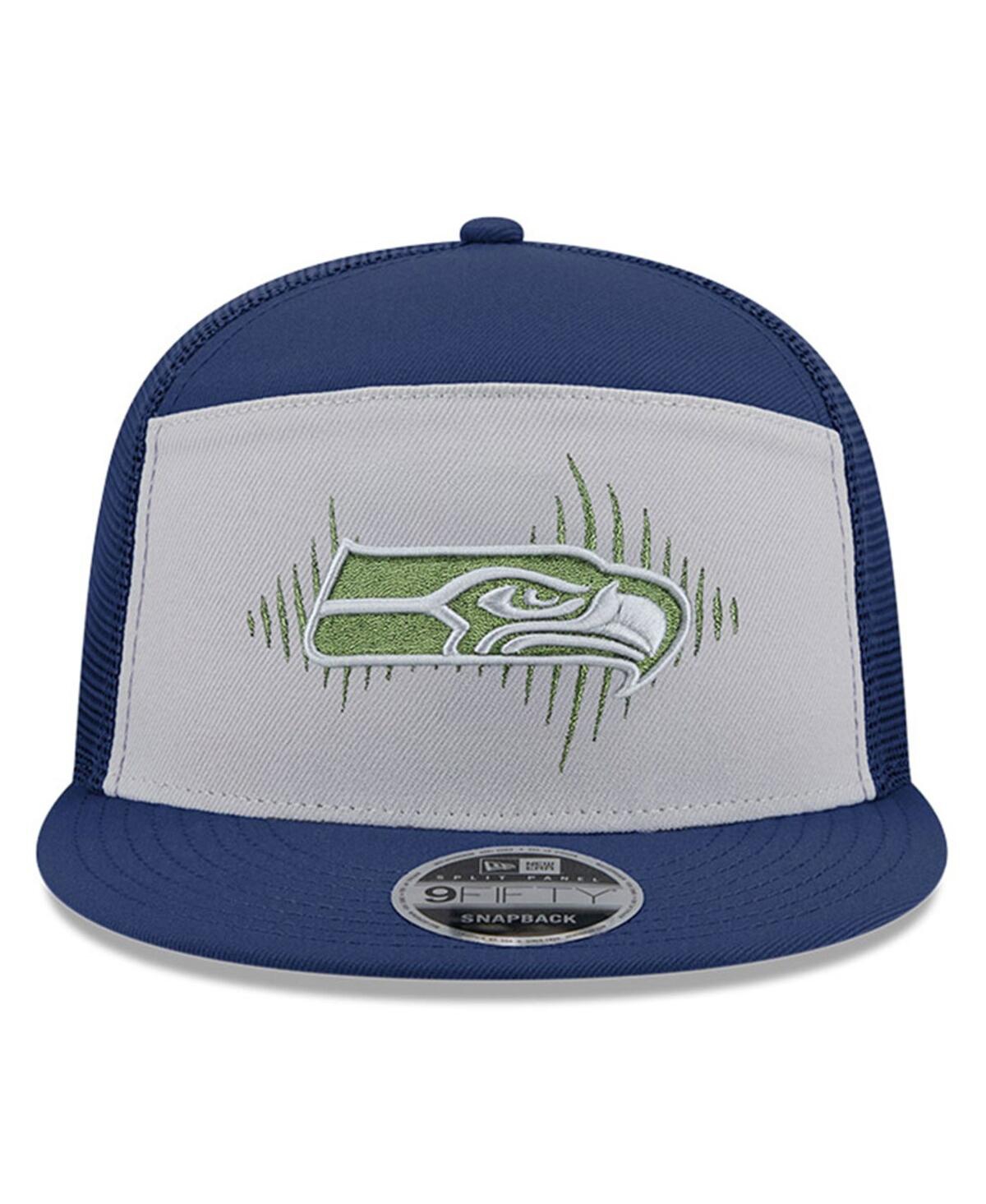 New Era Men's Wolf Gray Seattle Seahawks 2025 Rivalries Collection Team Split Panel 9FIFTY Snapback Hat