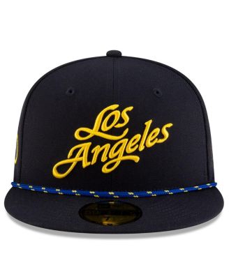 Men's Midnight Blue Los Angeles Rams 2025 Rivalries Collection Sideline Rope 59FIFTY Fitted Hat