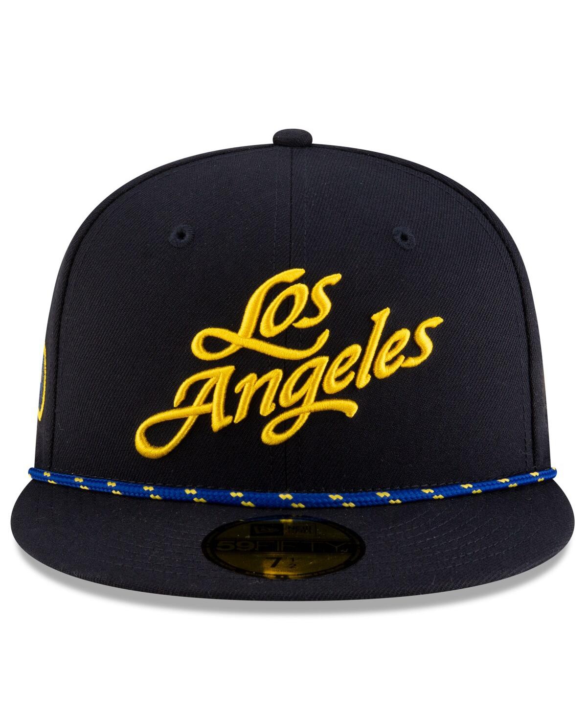 New Era Men's Midnight Blue Los Angeles Rams 2025 Rivalries Collection Sideline Rope 59FIFTY Fitted Hat