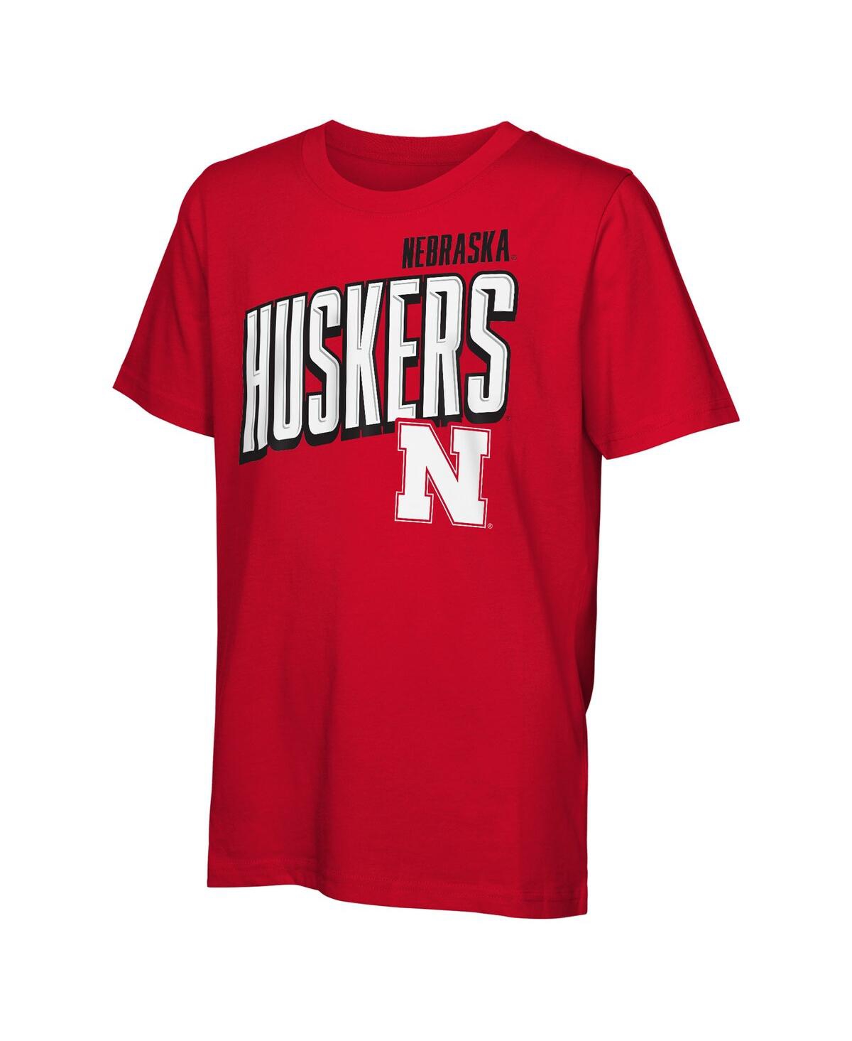 Outerstuff Big Boys And Girls Nebraska Huskers In The Mix T-shirt Combo Set In White