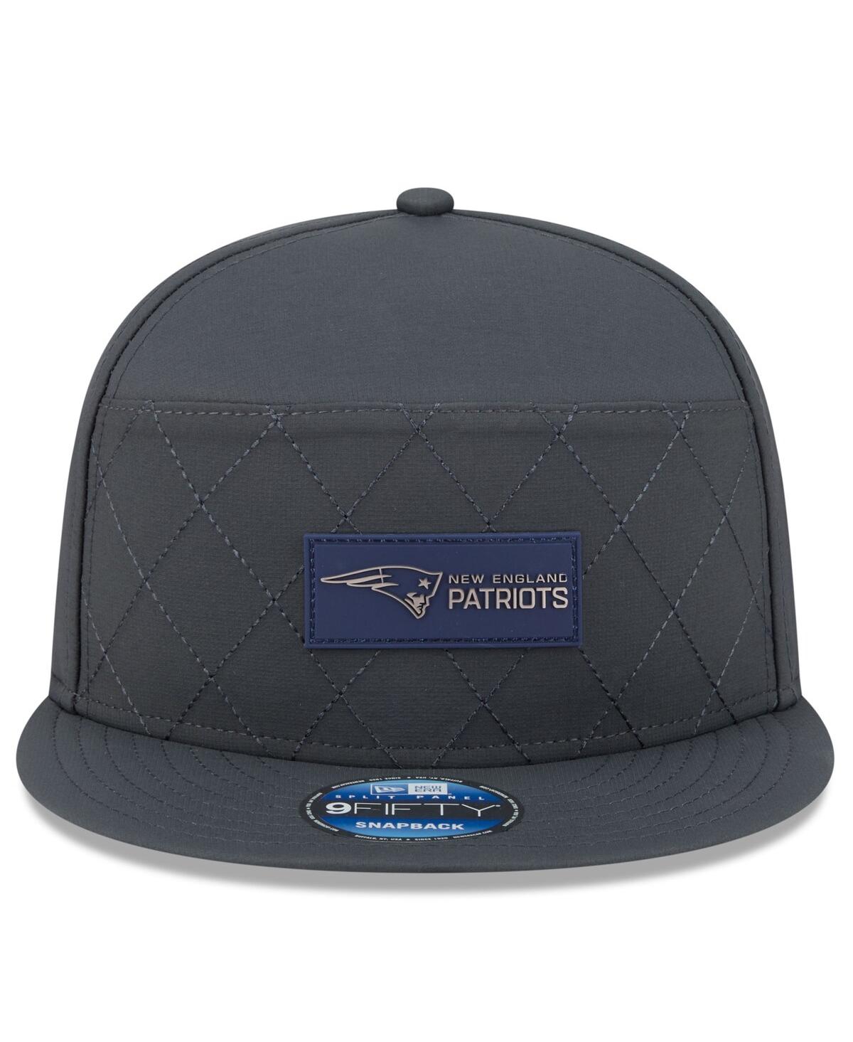 New Era Men's Charcoal New England Patriots 2025 Sideline Cold Weather Split Panel 9FIFTY Snapback Hat