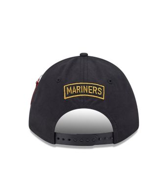 x Alpha Industries Men's Black Seattle Mariners A-Frame 9FORTY Adjustable Hat