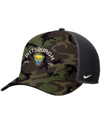 Men's Camo Pitt Panthers 2025 Military Appreciation Rise Adjustable Trucker Hat