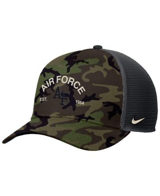 Nike - Men's Camo Air Force Falcons 2025 Military Appreciation Rise Adjustable Trucker Hat