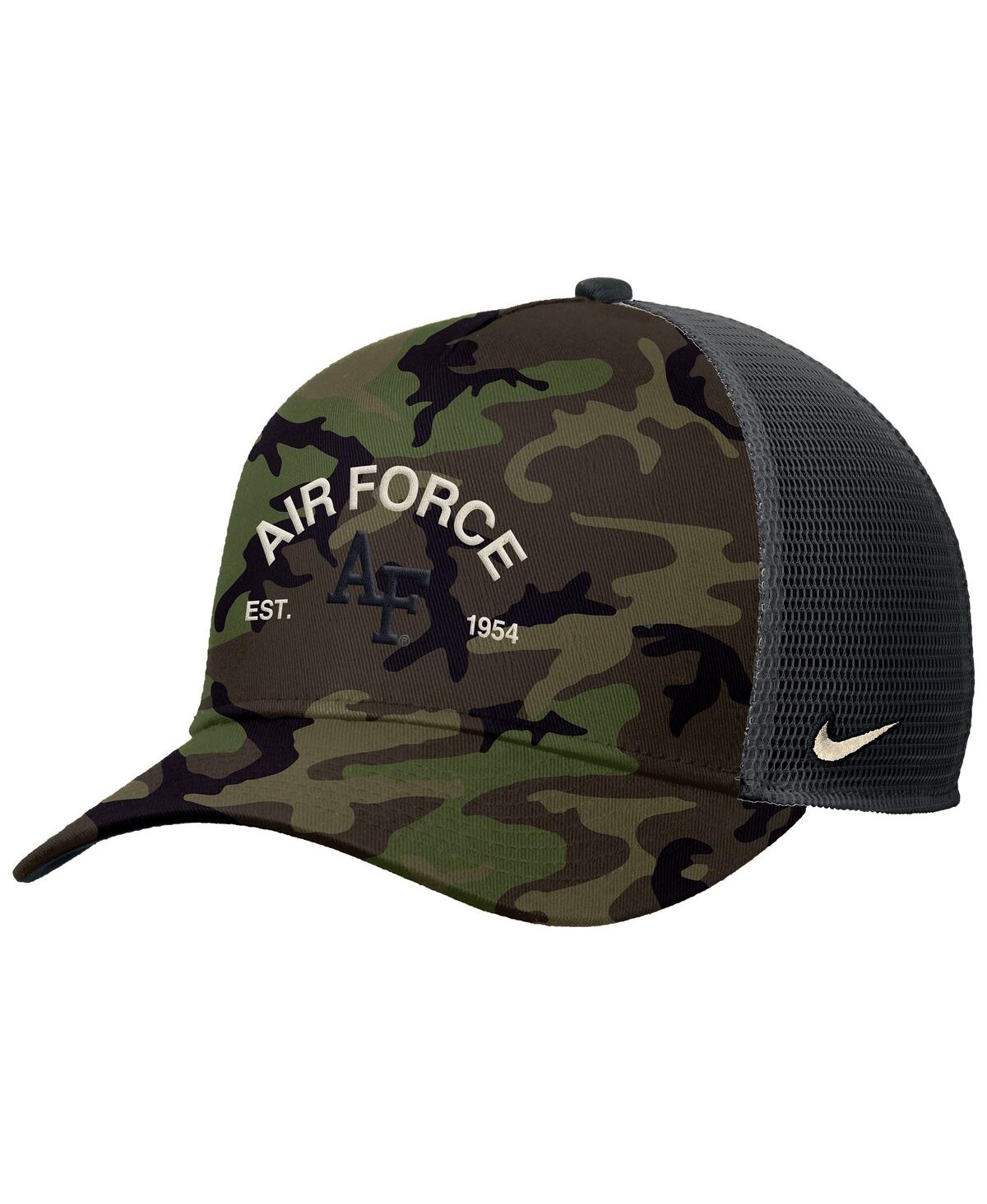 Nike Men's Camo Air Force Falcons 2025 Military Appreciation Rise Adjustable Trucker Hat