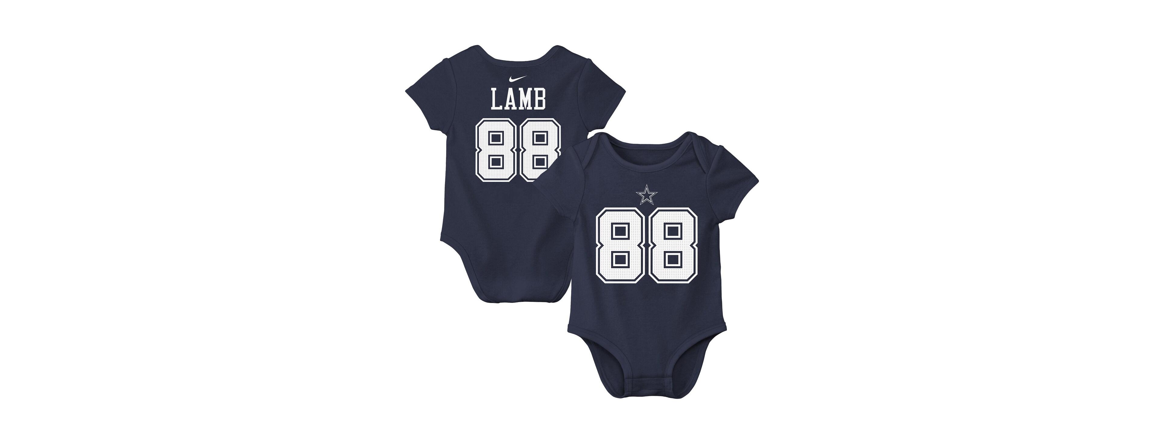 Nike Baby Boys and Girls CeeDee Lamb Navy Dallas Cowboys Player Name Number Bodysuit