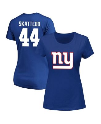 Fanatics - Women's Cam Skattebo Royal New York Giants Plus Size Name Number Scoop Neck T-Shirt