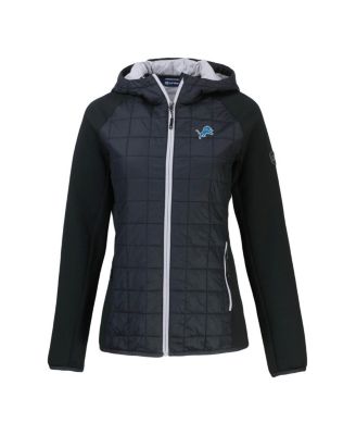 Women's Black Detroit Lions Rainier PrimaLoft Eco Full-Zip Hybrid Jacket