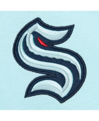 Men's Light Blue Seattle Kraken Thermal Henley Long Sleeve T-Shirt