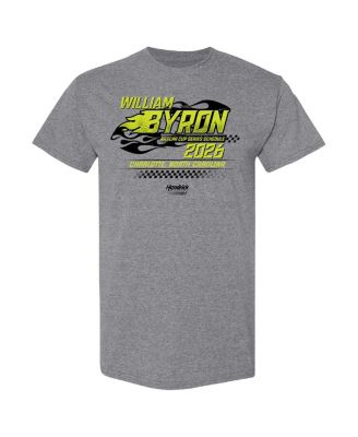 Men's Heather Charcoal William Byron 2026 NASCAR Schedule T-Shirt