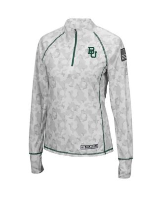 Women's Camo Baylor Bears OHT Military Appreciation Officer Arctic Lightweight Quarter-Zip Sweatshirt