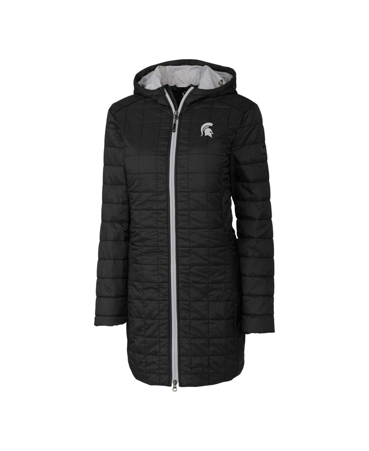Cutter & Buck Women's Black Michigan State Spartans Rainier PrimaLoft Eco Hooded Jacket