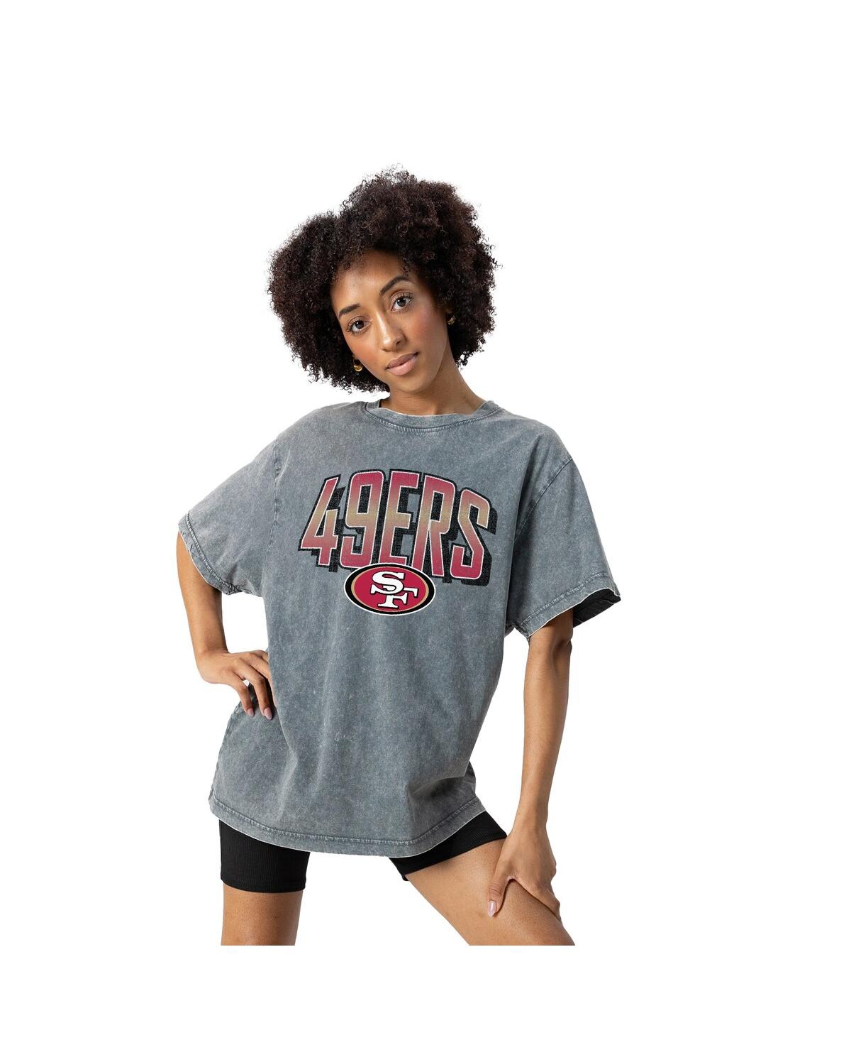 Gameday Couture Women's Gray San Francisco 49ers Peak Performance Oversized Snow Wash T-shirt In Gray