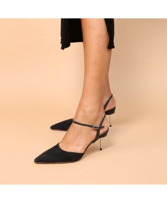 Women's Black Amal Customizable Stiletto