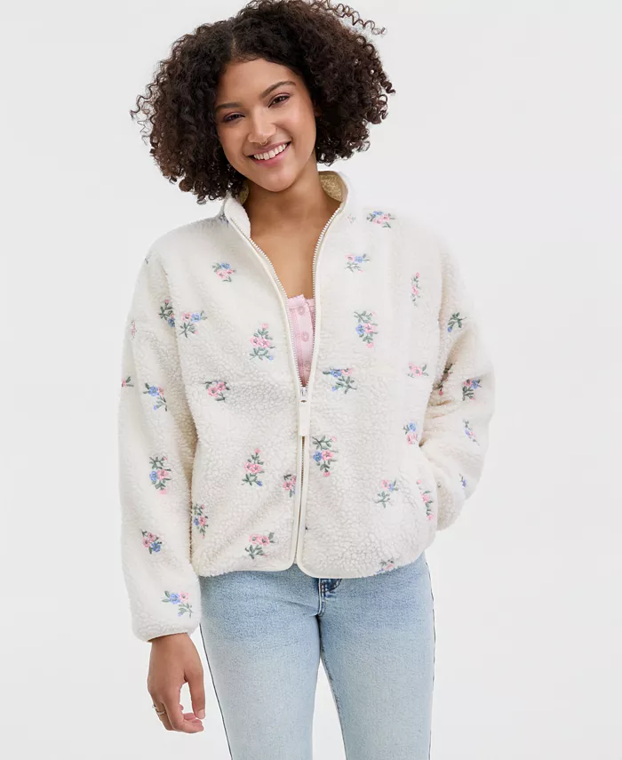Juniors' Lightweight Novelty Fleece Jacket - thumbnail 5