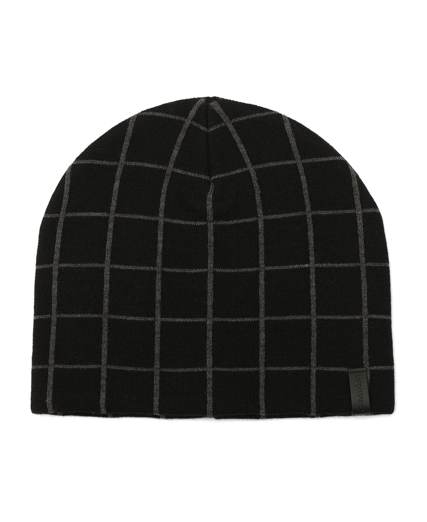 Мужской головной убор Calvin Klein Window Check Cuff Hat, цвет: Чёрный — фото 4