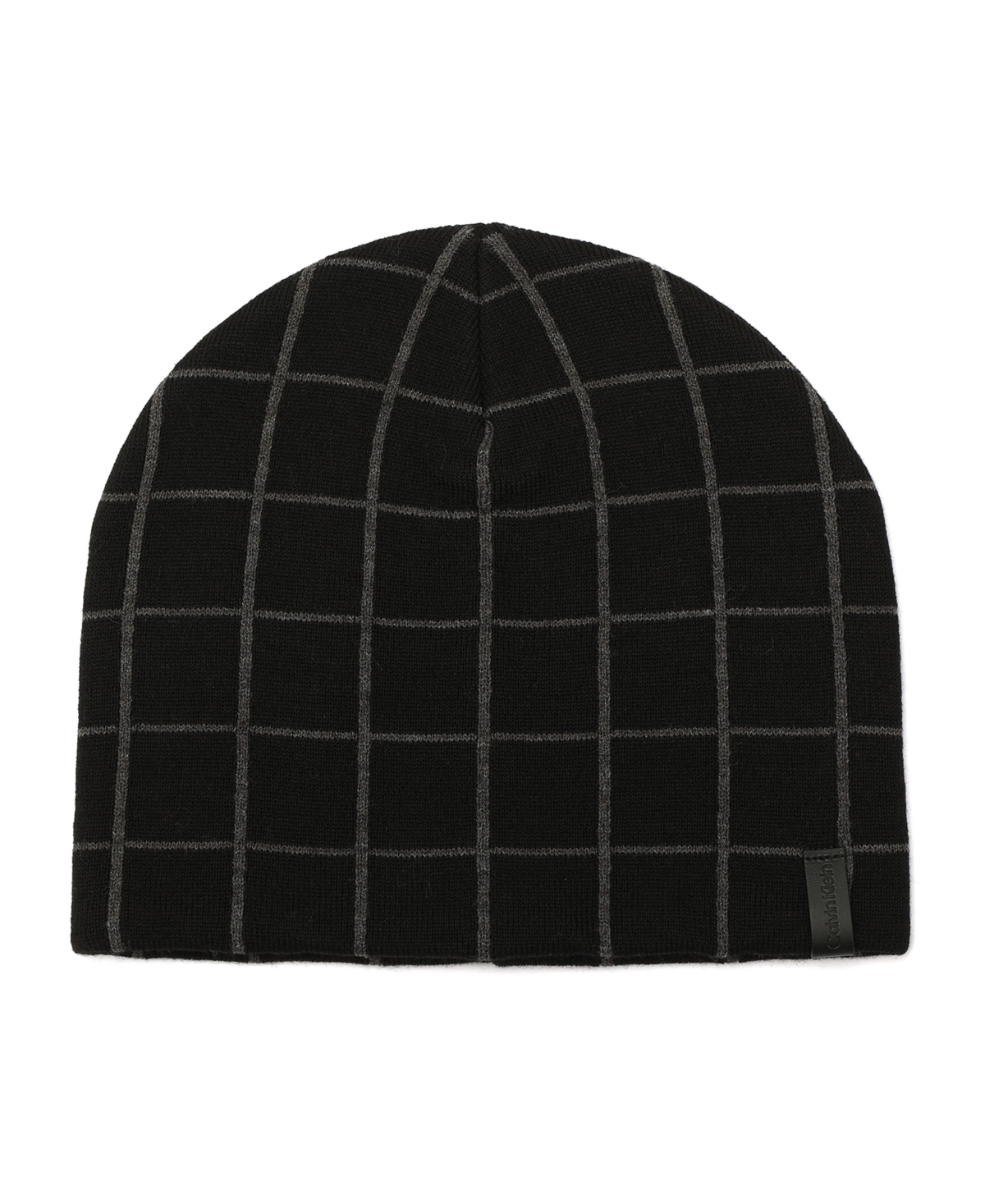 Calvin Klein Men's Window Check Cuff Hat In Black
