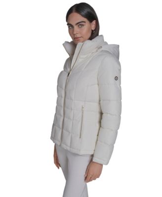 Women's Stand Collar Lined Puffer Jacket