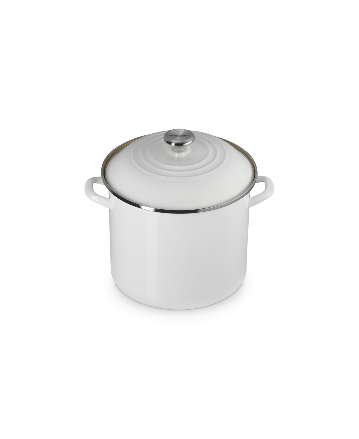 Le Creuset Enamel On Steel 12-quart Classic Round Stockpot In White