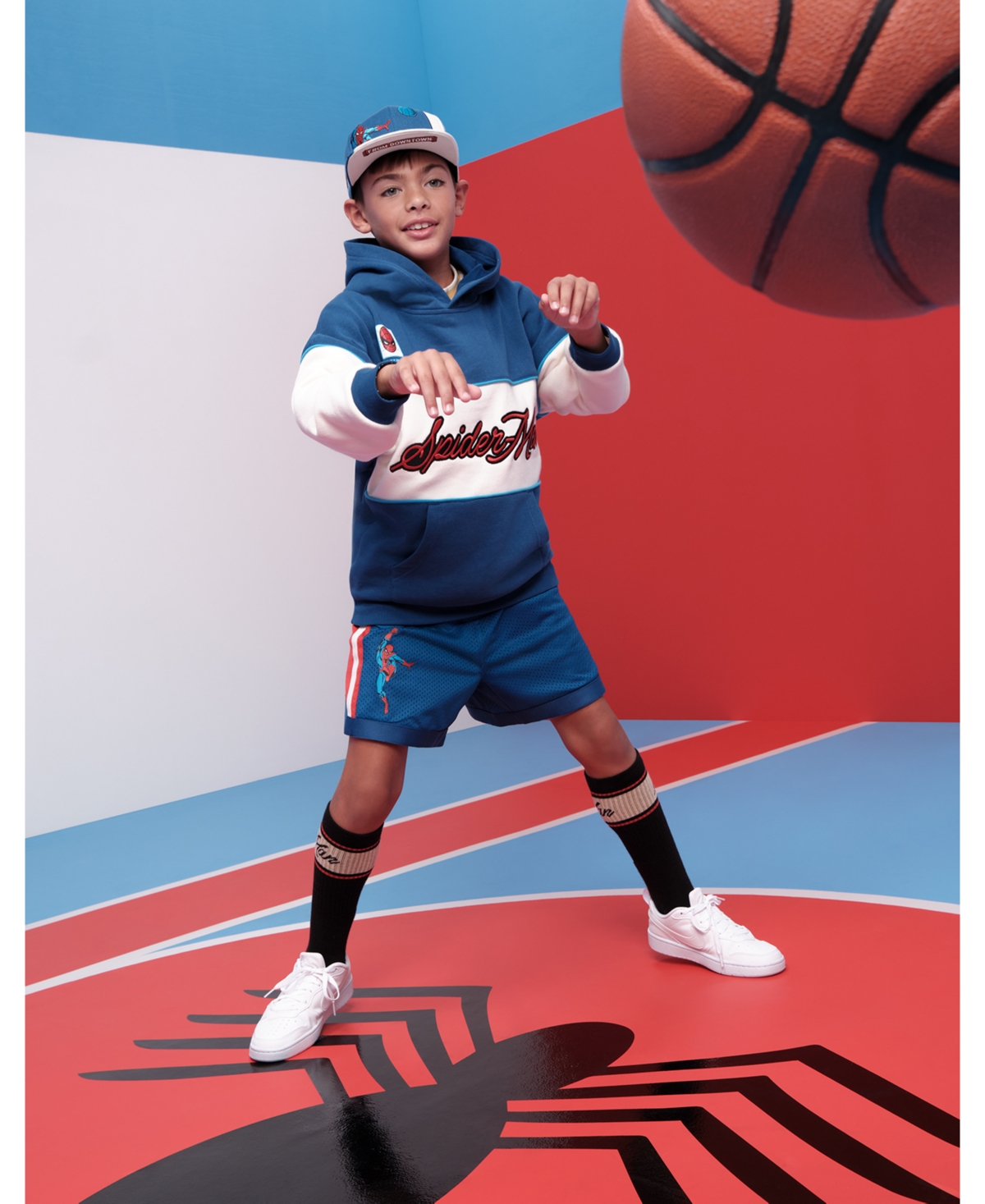 Marvel | Nba Macy's Kids Spider-Man Basketball Shorts, Exclusive