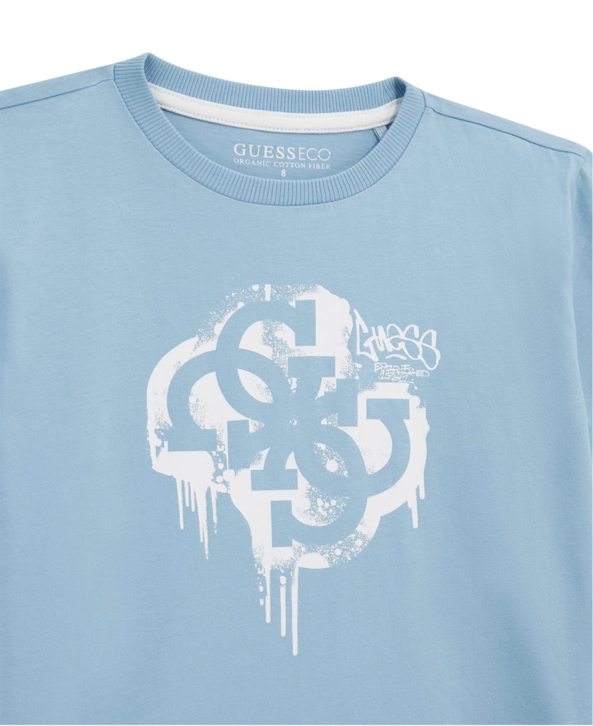 Guess Big Boys Short Sleeve Logo T-shirt In Blue