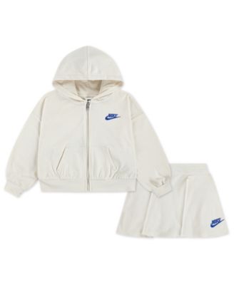 Girls' 2T-6X Velour Scooter Hoodie and Skort, 2-Piece Set