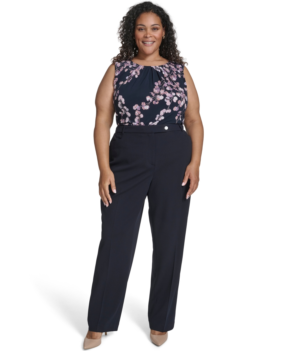 Calvin Klein Plus High Waist Modern Fit Pants