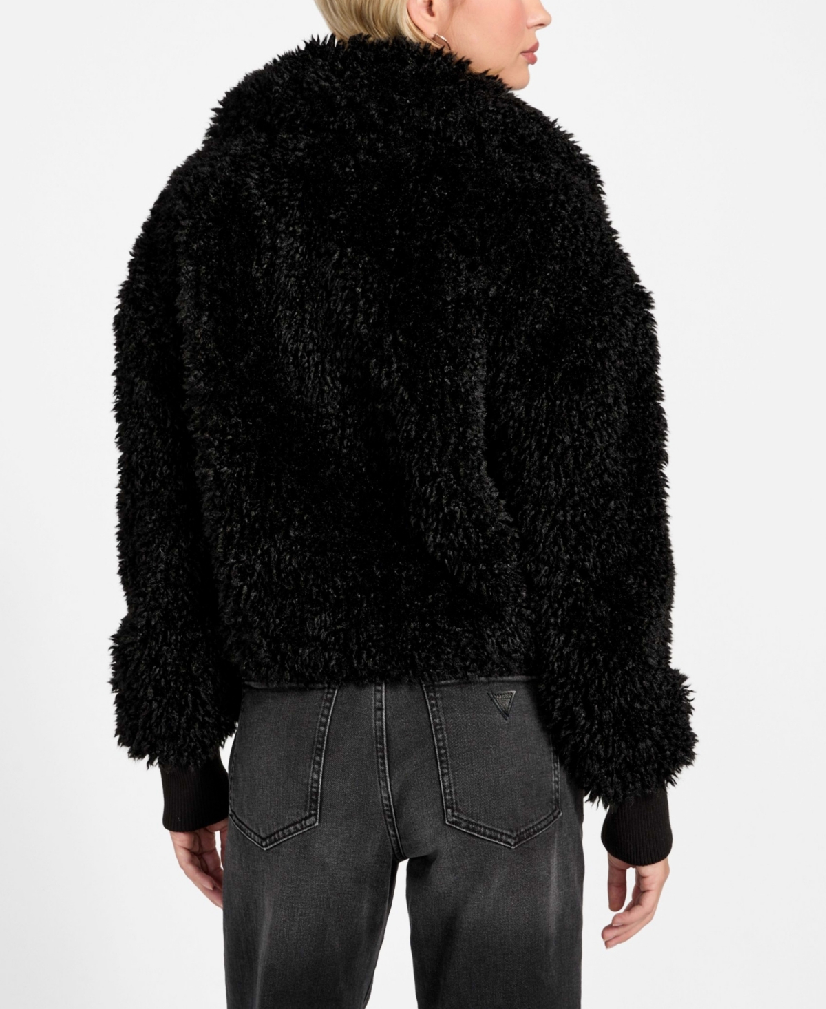 Guess Women's Flavie Crop Long-Sleeves Jacket