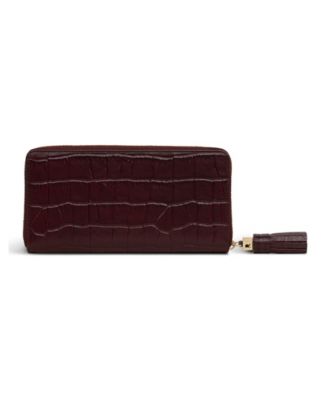Noble Alley Faux Croc Zip Around Wallet