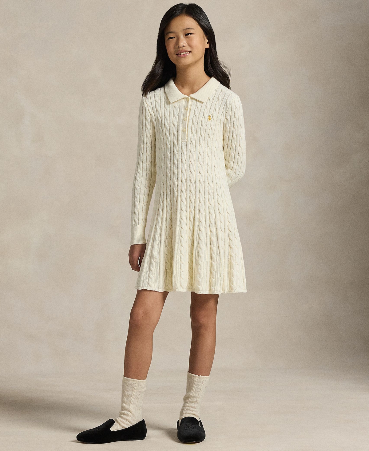 Polo Ralph Lauren Girls 7-16 Lunar New Year Long-Sleeve Sweater Dress