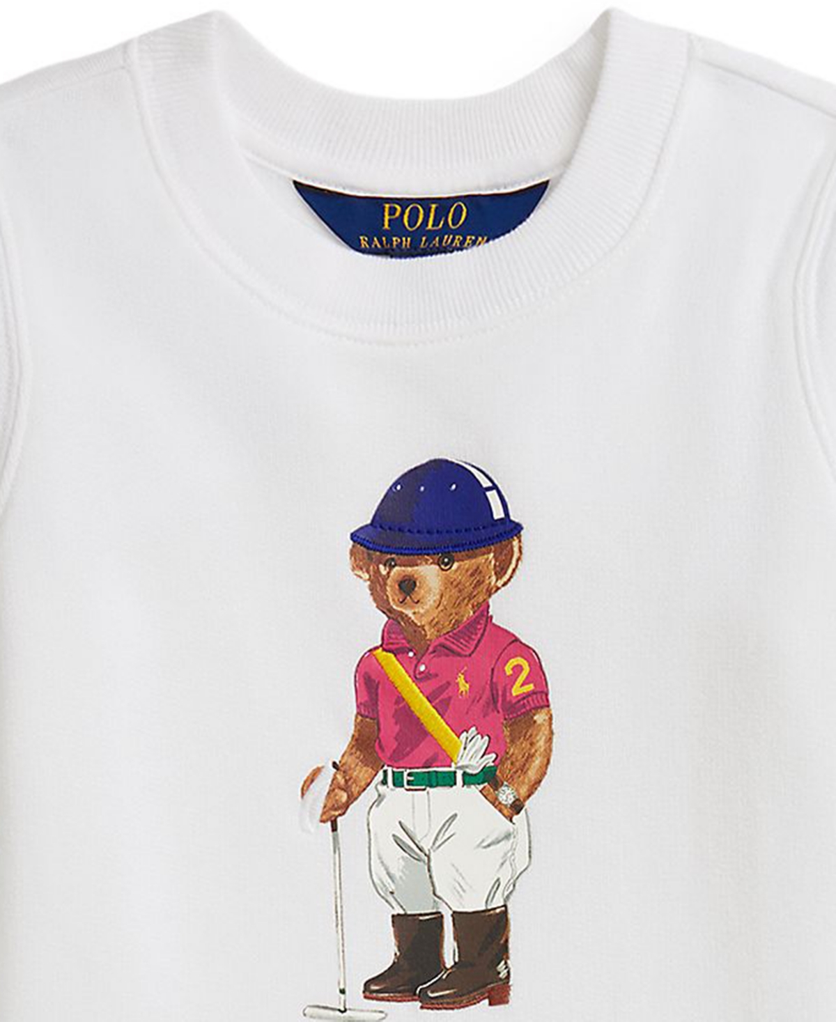 Polo Ralph Lauren Girls 2T-6X Bear Striped Skirt Dress