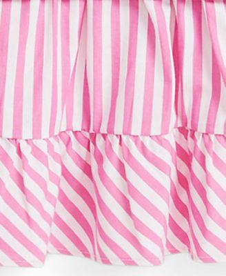 Girls' 2T-6X Striped Skirt Loop Back Fleece Dress