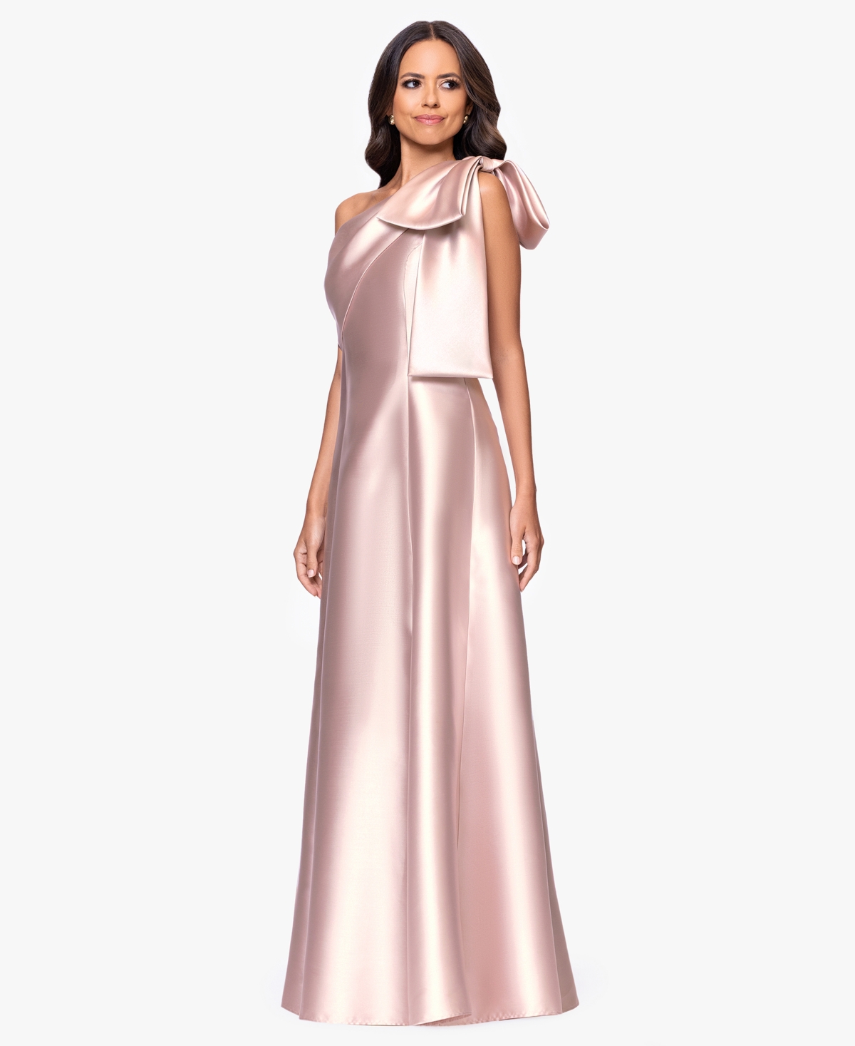 Betsy & Adam Women's One Shoulder Ball Gown