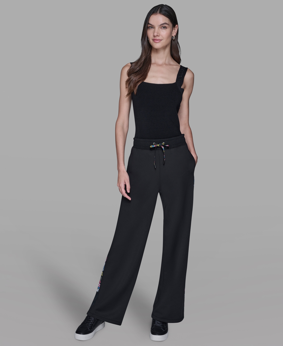 Karl Lagerfeld Paris Petite Straight-Leg Ankle Pants