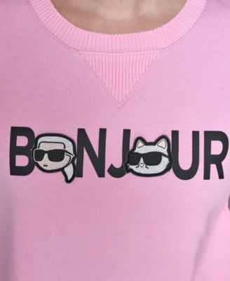 Petite Bonjour Crewneck Sweater