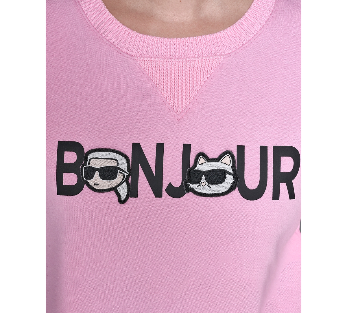 Karl Lagerfeld Paris Petite Crewneck Pull-on Sweater