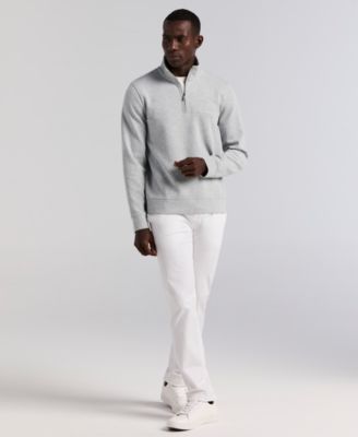 Men's Neoprene Quarter-Zip Long-Sleeve Sweater