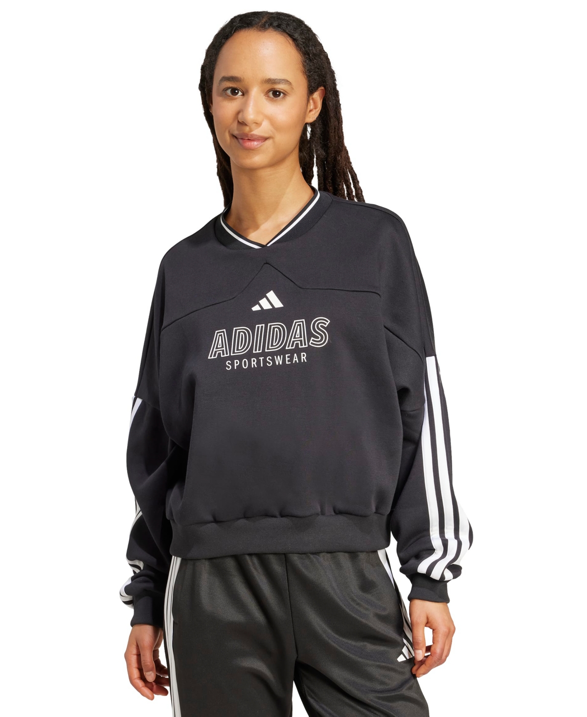 Adidas Originals Women's V-neck Sweatshirt In Multi