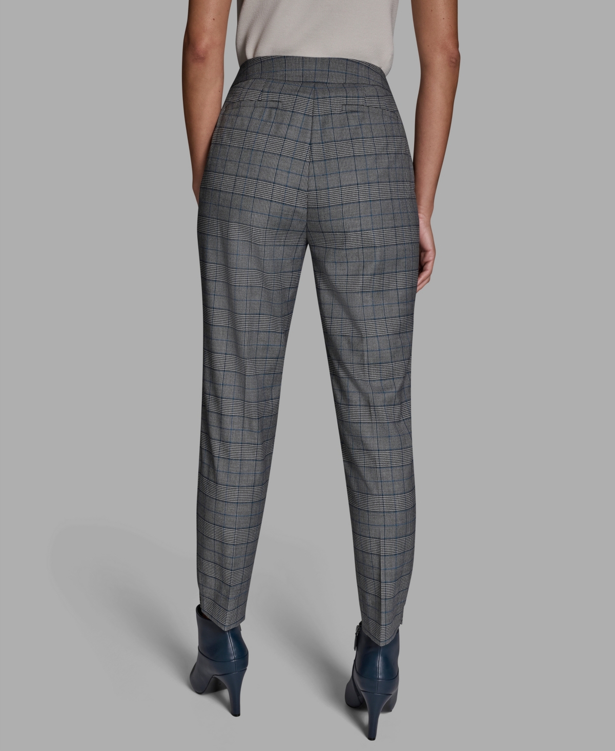 Bcbg Women's Plaid High-Rise Straight Pants